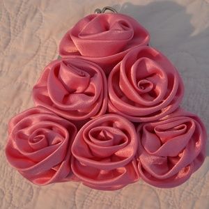 Pink Rose Evening Bag: PROM, WEDDING, WEDDING GUEST, FORMAL, PARTY